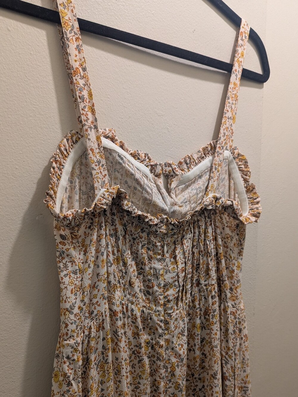 Madewell Pintuck Cami Jumpsuit in Blossoming Vines Floral Wide Leg - 8 - Picture 10 of 16